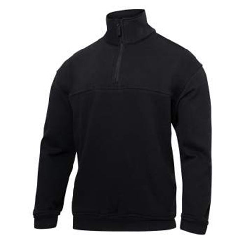 military and police store: military and police store: 1/4 zip job shirt: black